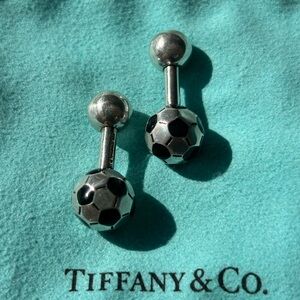 Tiffany & Co. Sterling Silver Soccer Ball Cufflinks